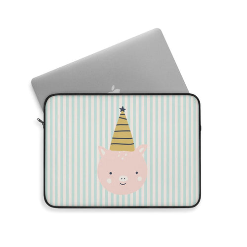 Kids Laptop Sleeve Neutral Pig, Kids Tablet Cover iPad Sleeve, IT Accessories