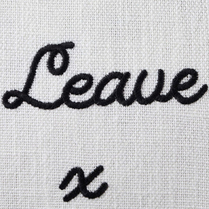 Please Leave By 9 Tufted Sofa Cushion Cover - Natural/ Black - DUSK