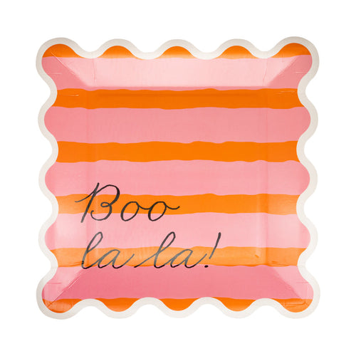 Presale: PINK & ORANGE BOO LA LA PAPER PLATE
