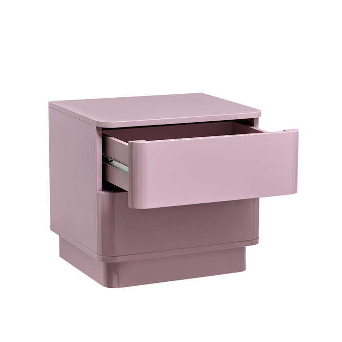 Romilly 2 Drawer Bedside Table - Violet Ice - DUSK