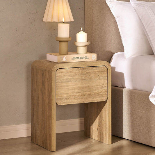 Samira Side Table - Light Wood - DUSK