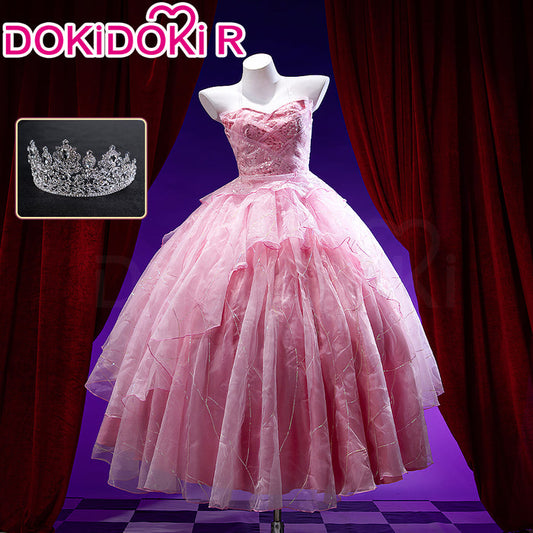 【Size XS-3XL】DokiDoki-R Movie Cosplay Costume Pink Dress