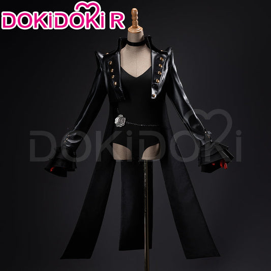 【Size XS-XL】DokiDoki-R Game Cosplay Costume Black Jumpsuit