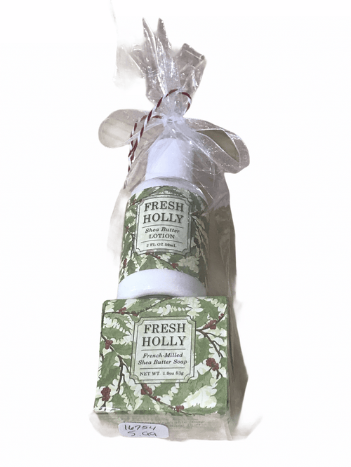 Soap/Lotion Stocking Stuffer Combo Greenwich Trading Company BODY Fresh Holly (shea)