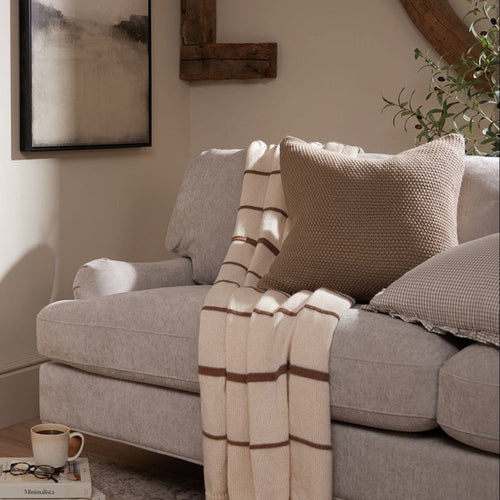 St Ives Heavyweight Knit Sofa Cushion Cover - Taupe - DUSK