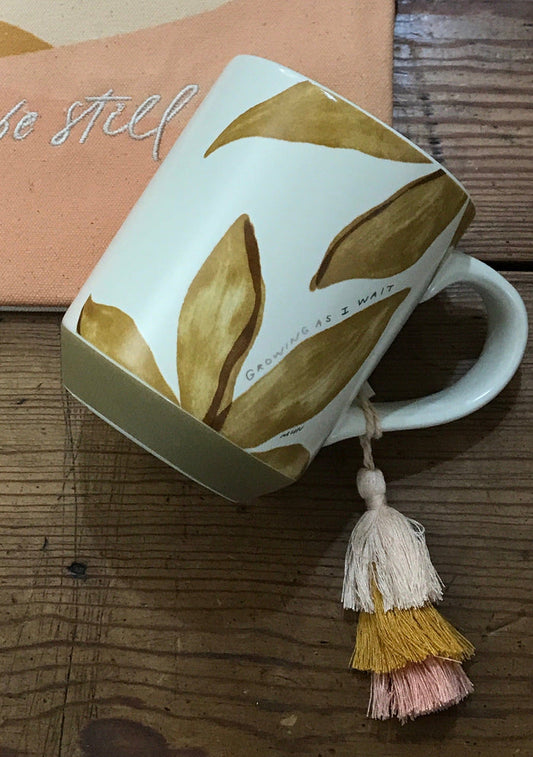 Stoneware Coffee Mug - Growing as I Wait Fringe Studio Mugs
