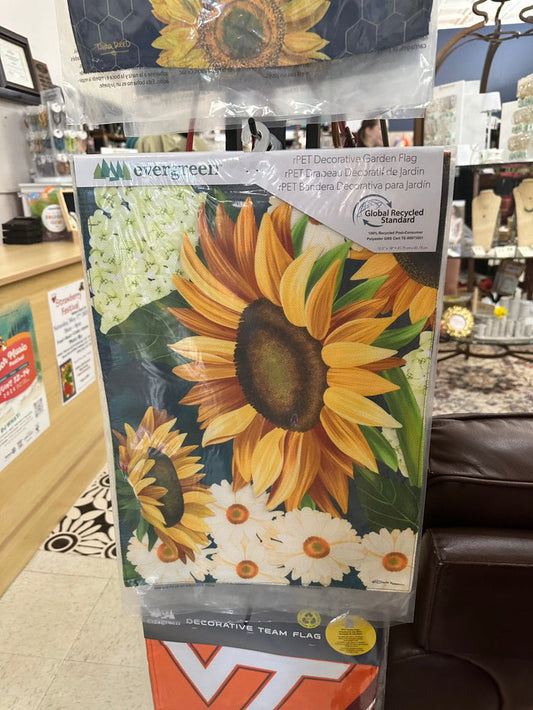Sunflower Bloom Garden Flag Plow & Hearth Garden Flag