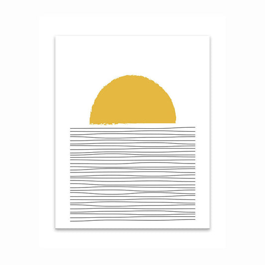 Abstract Canvas Wall Art Sunrise, Modern Art Ships US Canada, Abstract Wall Decor Canada