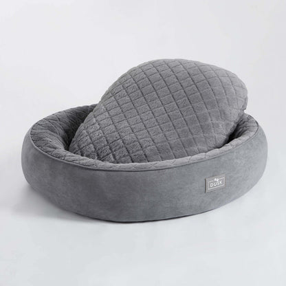 Super Soft Faux Fur Dog Bed - Charcoal - DUSK