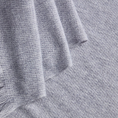 Super Soft Marled Tassel Throw - Light Blue - DUSK