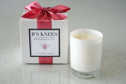 Tea In The Sahara 1-Wick White Glass Candle