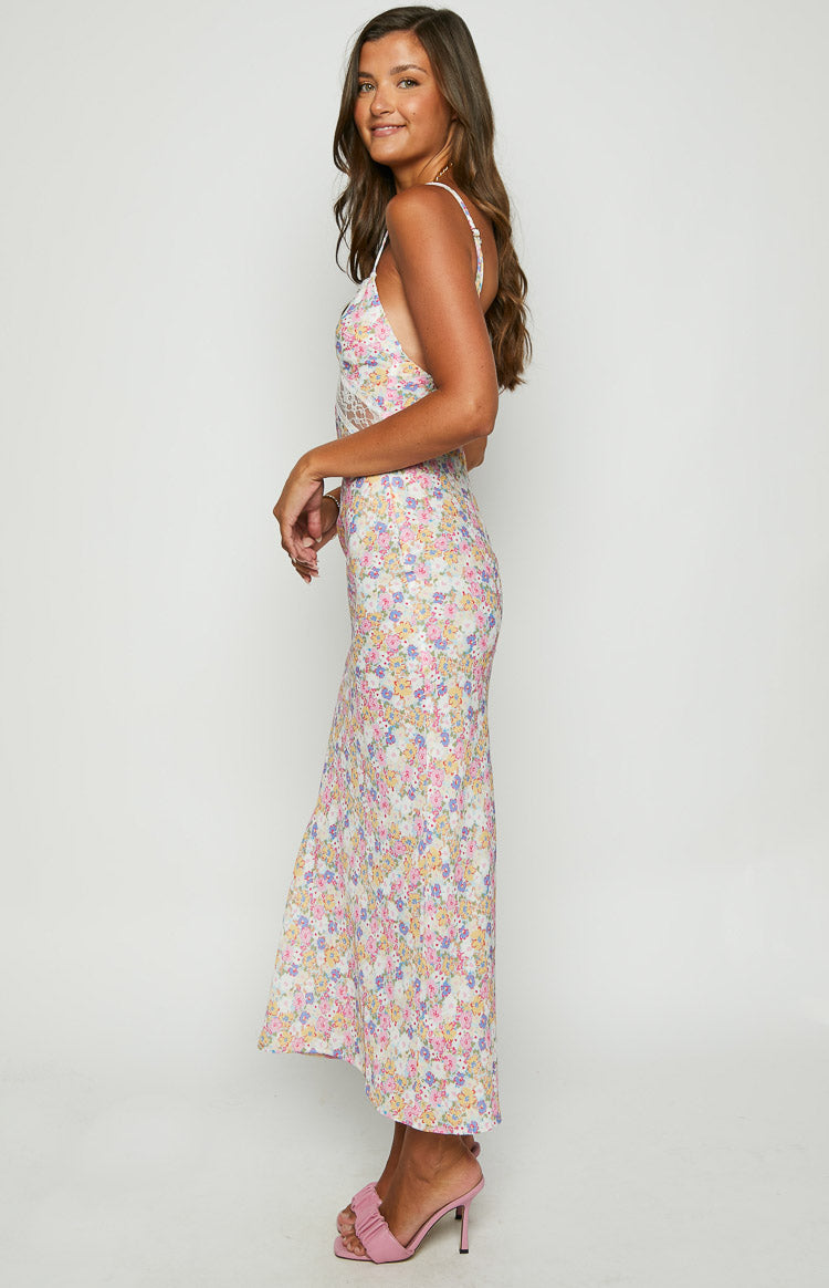 The Exclusive White Floral Lace Maxi Dress