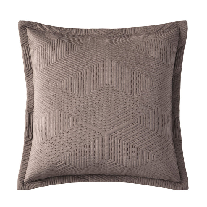 Torino Velvet Geometric Pinsonic Cushion Cover - Taupe - DUSK