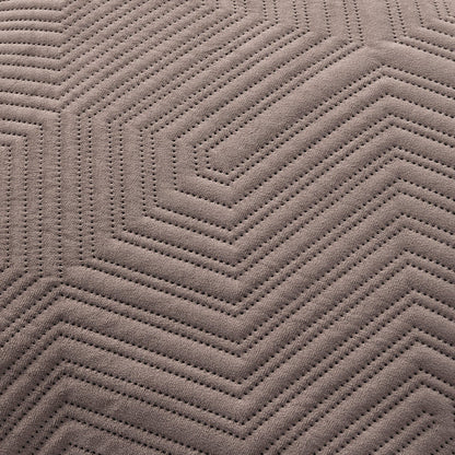 Torino Velvet Geometric Pinsonic Cushion Cover - Taupe - DUSK