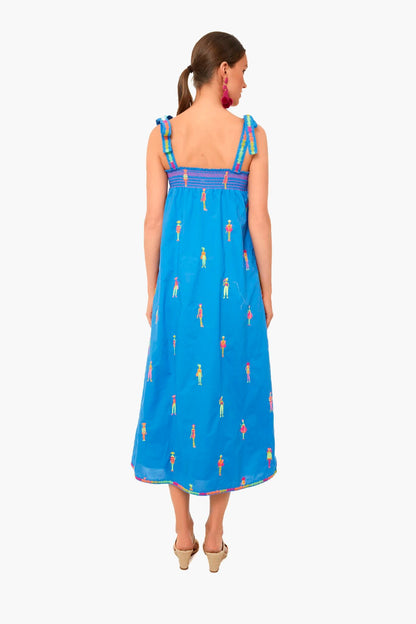 Africa Blue Hot Lips Dress