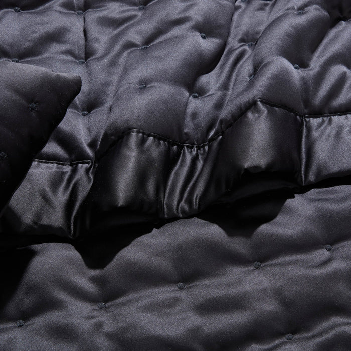 Vienna Quilted Bedspread 2.5m x 2.6m - Black - DUSK