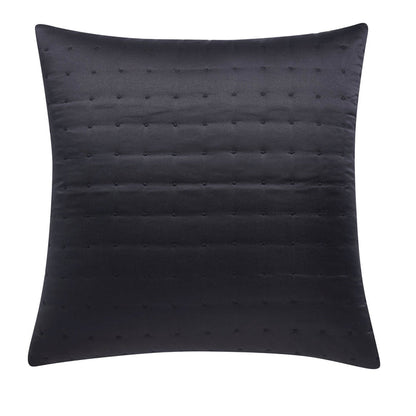 Vienna Quilted Cushion Cover - Black - DUSK