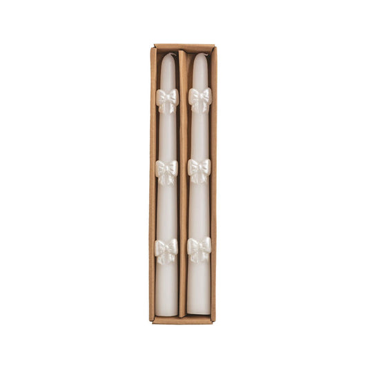 White Bow Candlestick