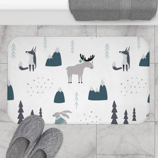 Kids Bath Mat Woodland Animals, Kids Bathroom Decor and Accessories | Pippa + June